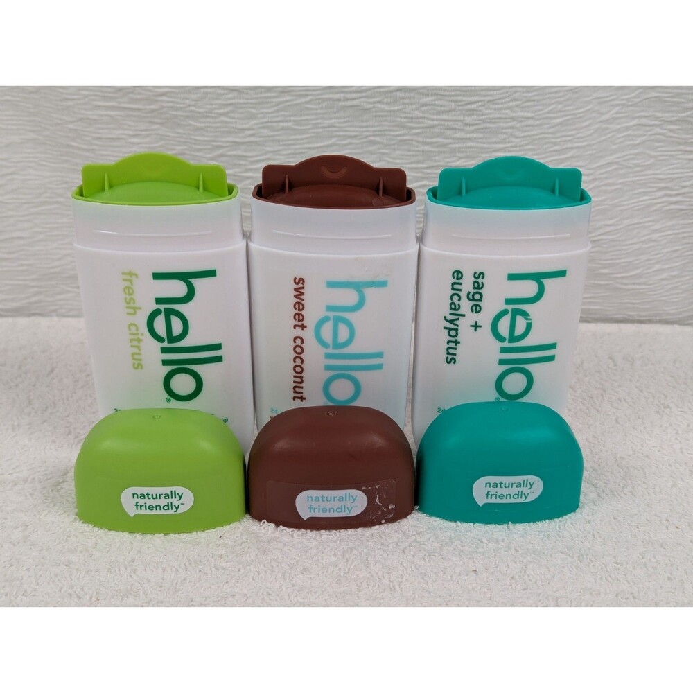 Hello - Deodorant - Citrus - Coconut - Sage - 2.6 oz - 3 Pack - Picture 3 of 7